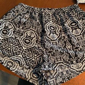 Black print shorts